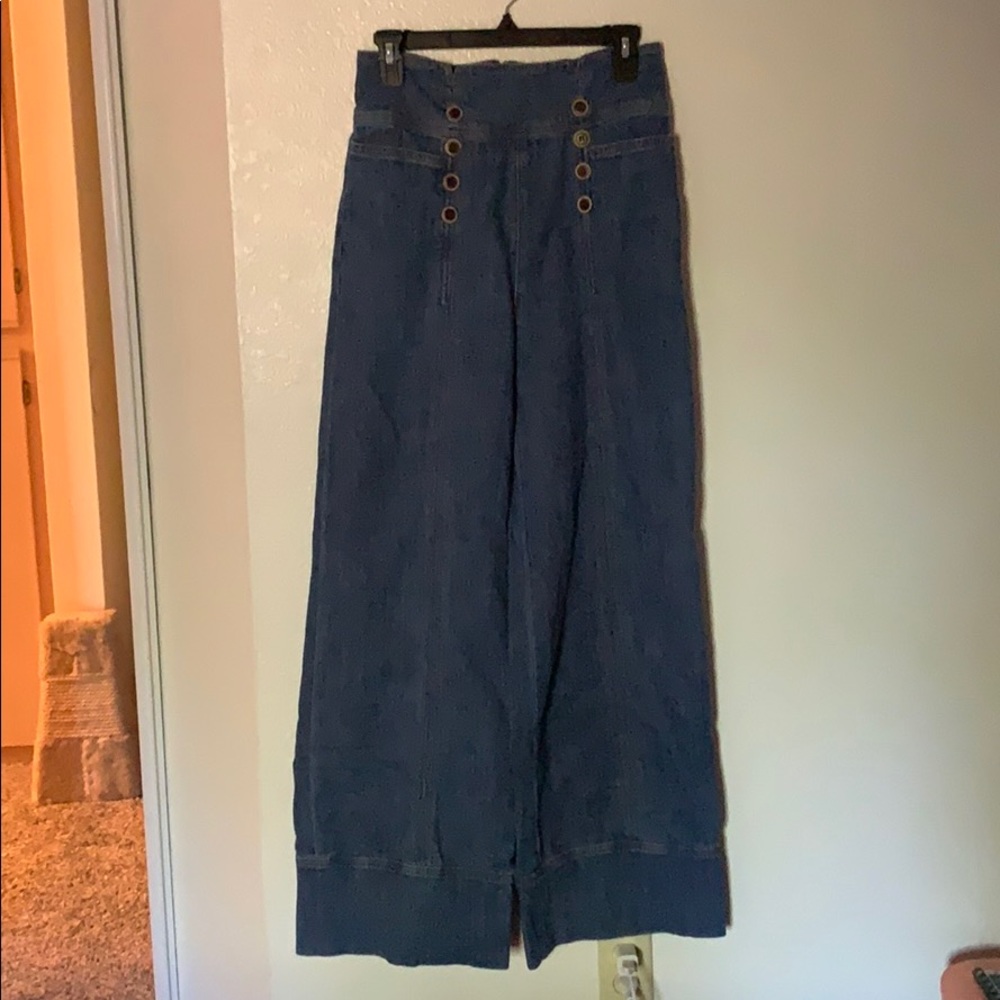 Anthropologie Pilcro sailor wide-leg pants